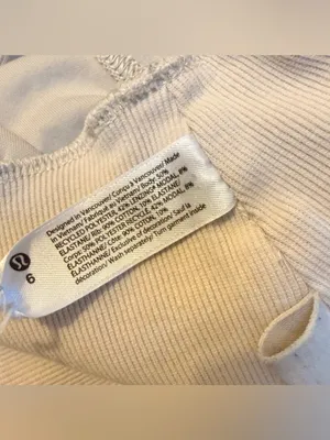 Lululemon Softstreme Ribbed-Hem Pullover‎ Sweatshirt Natural Ivory size 6 thumbnail 4