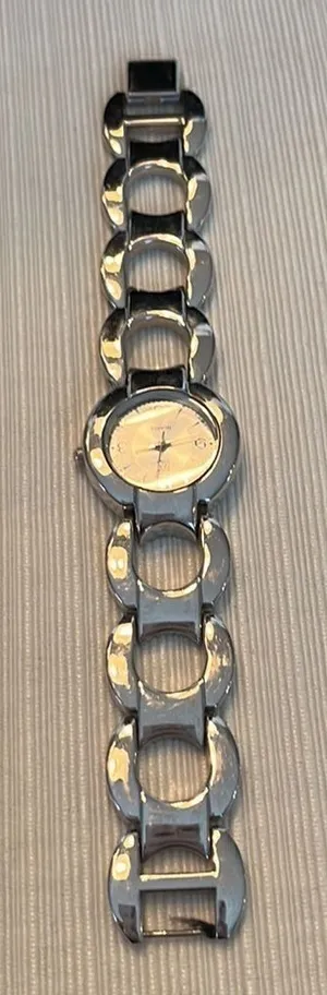 New York and Company Silver Tone Linked Quartz Watch thumbnail 1
