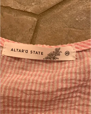Altar'd State pink and white striped top thumbnail 3