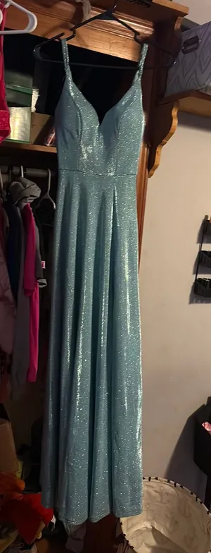 Teal/Blue Prom Dress Blue Size 0 thumbnail 1