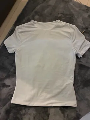 XLLAIS 2025 Model Round Neck Short Sleeve White Solid Basic Fitted Sporty Casual T-Shirt For Women, Summer thumbnail 2