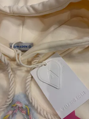 NWT Aelfric Eden star graphic appliqué oversized hoodie fleece lined S thumbnail 10