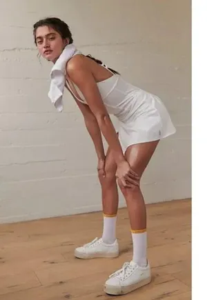 FREE PEOPLE FP Movement Drop Shot Minidress in White Size X-Large thumbnail 16