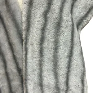 Vintage Faux Fur Stole Cream Gray 1960’s Winter Formal Cocktail Dress thumbnail 3