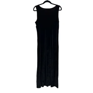 Vintage Black‎ Burgundy Velvet Floral Embroidered Boho Whimsigoth Maxi Dress S thumbnail 8