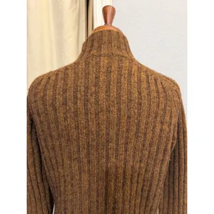 The Limited America Brown Ribbed Wool Blend Katherine Sweater M Mock Neck Fall thumbnail 10