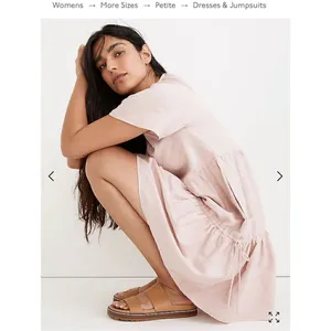 Madewell Linen Blend Lorelei Mini Dress Pale Pink Size S thumbnail 5