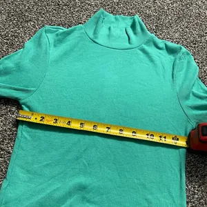 American Eagle ribbed turtleneck long sleeve cropped shirt S thumbnail 9