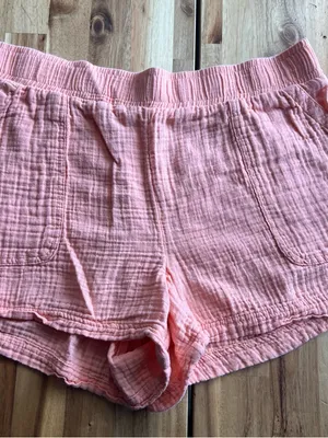 GAP Peach Gauze Shorts Women’s Large Elastic Waist Cotton Summer thumbnail 1