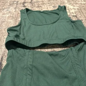 Women’s dress with cut out - Green - Small thumbnail 3