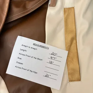 COLIN LOCASCIO Francine Patchwork Trench Coat Vegan Leather Belted Retro Small thumbnail 15