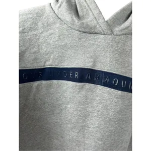 Under Armour Womens Project Rock Taped Fleece Gray S Sweatshirt 1346014-035 thumbnail 3