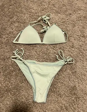 H&M Blue Tie Bikini Set thumbnail 1
