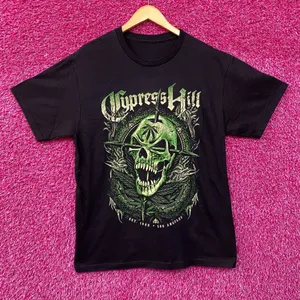 Cypress Hill Skull Graphic Black T-Shirt XXL thumbnail 3
