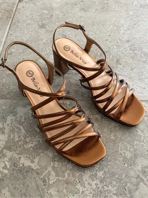 Bella Vita Damsel Square Toe Heeled Sandals in Metallic Bronze, Size 10 W, NWT thumbnail 5