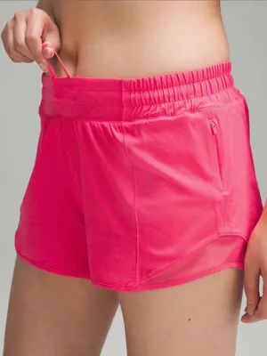 lululemon hotty hot low rise lr lined short 4” long in lip gloss 4 W7AWBT thumbnail 1