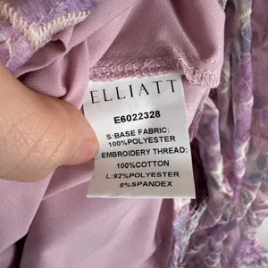 Elliatt Resorts Mini Dress Medium Lilac Multi Floral Embroidered Smocked Cottage thumbnail 10