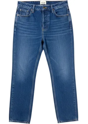 Sézane The Slim Parfait High Rise Straight Leg Jeans Indigo Blue Size 38 US 6 thumbnail 1
