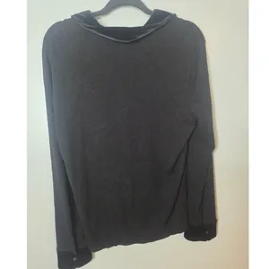 Lauren Ralph Lauren Women’s XL Black Long Sleeve V‑Neck Soft Pullover Top thumbnail 3