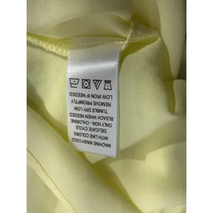 Womans Counterparts Short Sleeve Ruffled Yellow XL Blouse thumbnail 5