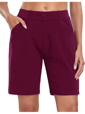 NEW Oalka Bermuda Work Casual 8" Golf Shorts S thumbnail 1