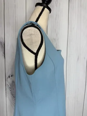Ann Taylor Tank Top Womens Sz Large Blue Square Neck Sleeveless thumbnail 5