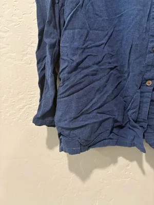 Karen Scott Navy Blue Long Sleeve Button Up thumbnail 6