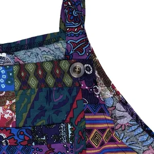 Women's Stitched Summer Good Vibes Vintage‎ Hippie Overalls - Size Large L thumbnail 6