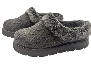 Skechers 10 Cozy Knit Memory Foam Platform Slipper Clogs With Faux Fur Trim thumbnail 1