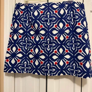 Vineyard Vines blue and red patterned skirt preppy patriotic resort New size 12 thumbnail 3