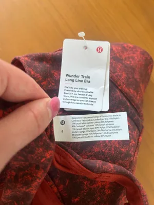 Lululemon Wunder Train Long Line Bra Red Multicolor thumbnail 7
