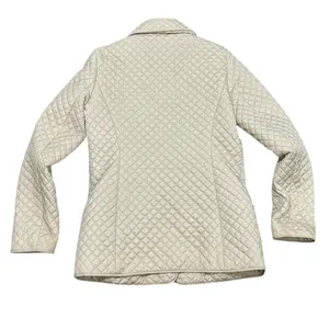 Brooks Brothers 346 Womens Cream Quilted Snap Front Jacket Beige Size 4 thumbnail 3