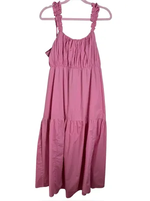 Abercrombie & Fitch Pink Open‎ Back Maxi Dress XLP Petite thumbnail 2