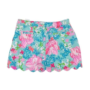 Lilly Pulitzer Colette Knit Skort Scallop Hem Size 0 Surf Blue Luscious Lions thumbnail 2
