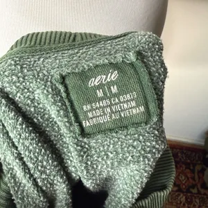 Aerie Green Oversize Mockneck Sweatshirt with Pockets thumbnail 6