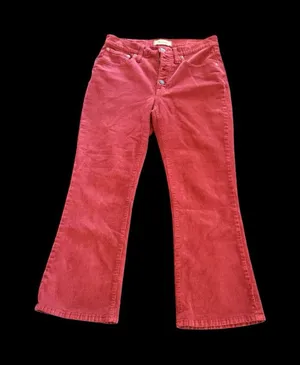Madewell‎ Cali Demi Boot Rust colored Corduroy Pants Women's 27 thumbnail 1
