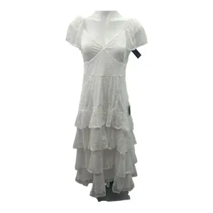 Lulu's Graceful Darling Flutter Sleeve White Lace Midi Fairy Dress thumbnail 4