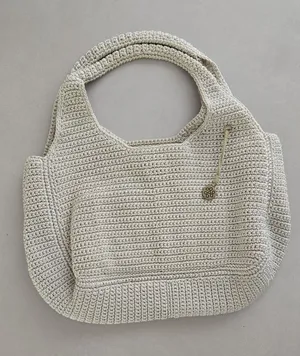 The Sak Cream Hand-crocheted Shoulder Bag thumbnail 1