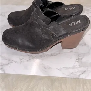 MIA Black studded Mules size 10M thumbnail 7