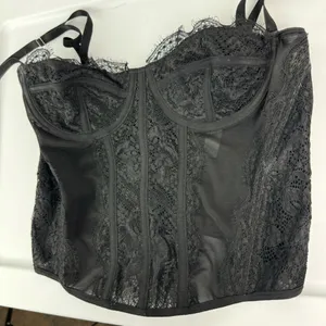 Dealmore Corset Top Sz Small Black Lace Mesh Crop Top thumbnail 9