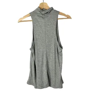Free People Gray Topanga Mock‎ Neck Swing Tank Top S thumbnail 3