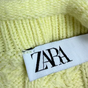 Zara Vest Cable Knit Yellow Fisherman Sweater Vest Tank Top Fall Chunky‎ Preppy thumbnail 2