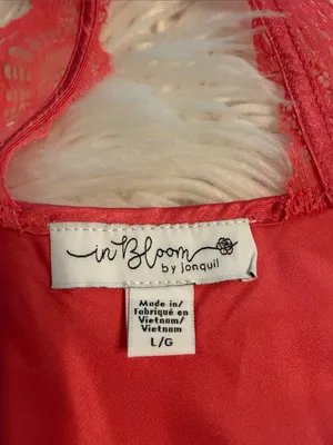 Silky Lace Trim Cami & Shorts Sleep Set - Red top is size L bottom size XL new thumbnail 8