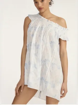 Loveshack Fancy Finchley Slate Blue Dream Mini Dress thumbnail 2