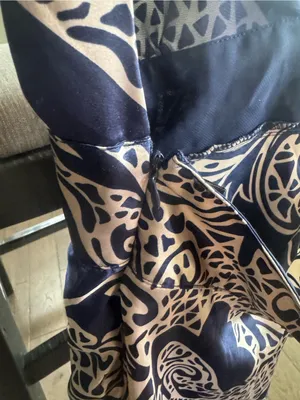Wet Seal Navy and White Halter Dressy Tank with Decorative Print thumbnail 4