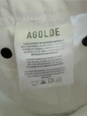 Agolde Riley Cropped White Jeans thumbnail 7