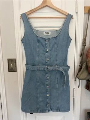 Reformation Harlowe denim button down mini dress thumbnail 4