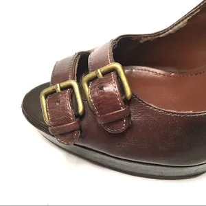 Marc Fisher Vertigo open toe double buckle heels 8‎ thumbnail 6