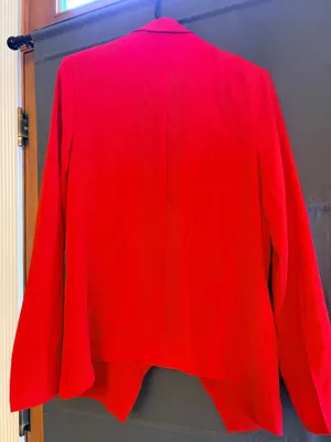 NWT Lulus Miss Punctuality Red Lightweight Blazer thumbnail 4