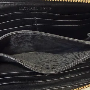 Michael Kors Black Canvas Wallet thumbnail 8